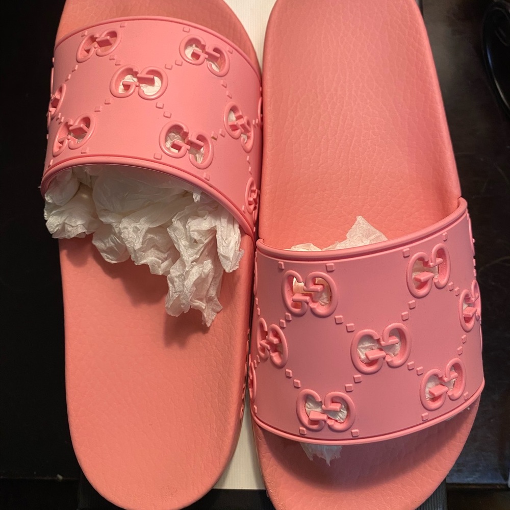 Pink Gucci Slides